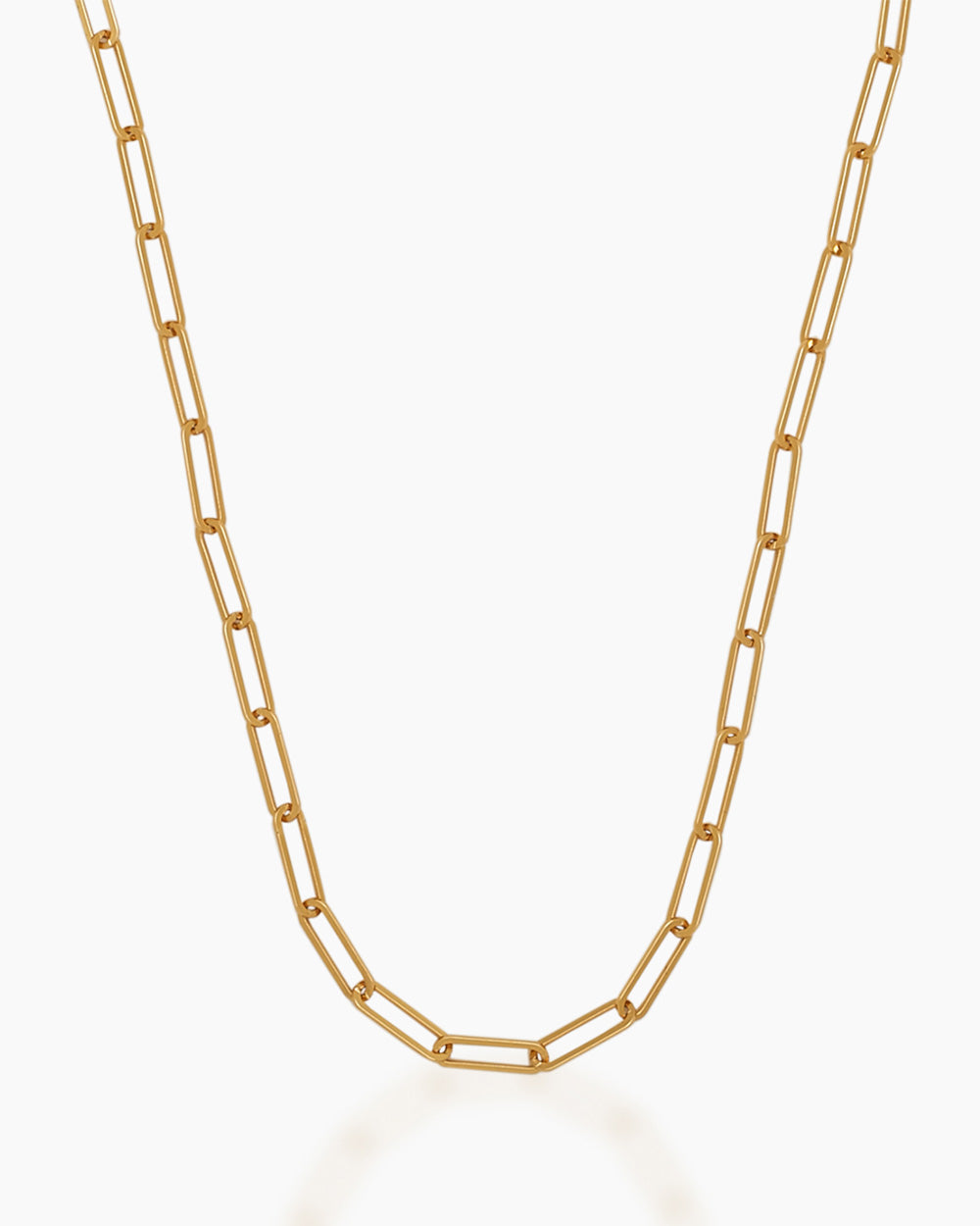 Gold Paperclip Necklace (Stainless Steel) - Lily Lane Jewellery